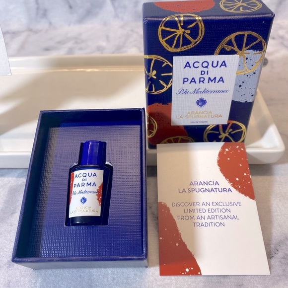 Acqua di Parma Blue Mediterranean Arancia La Spugnatura, NEW - Mini 0.16 oz 5 ml - Picture 3 of 8